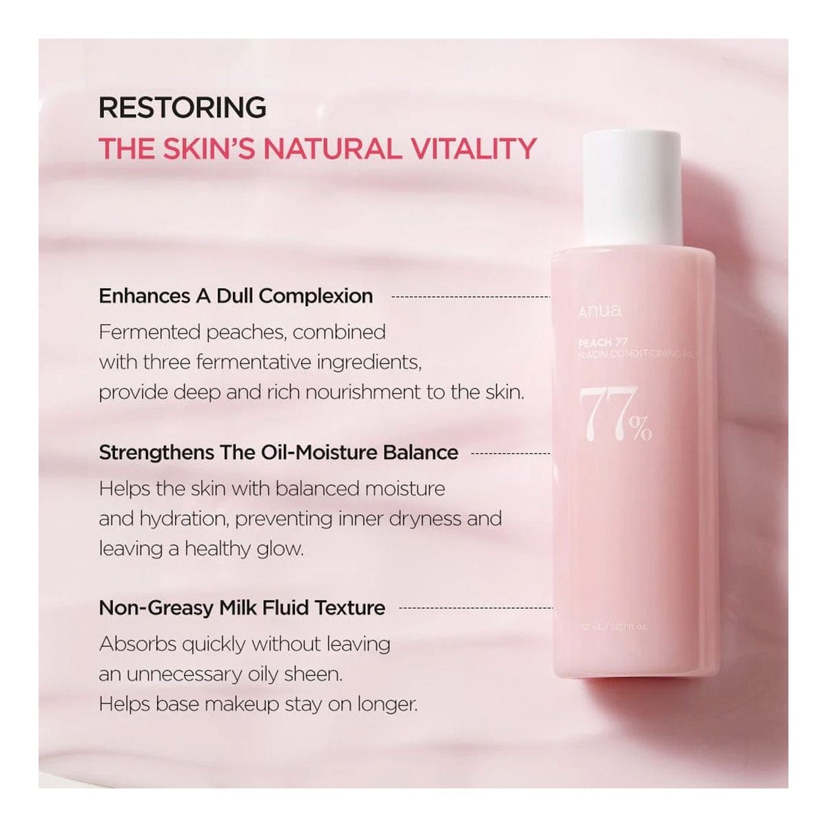 Anua Peach 77 Niacin Conditioning Milk - Image 3